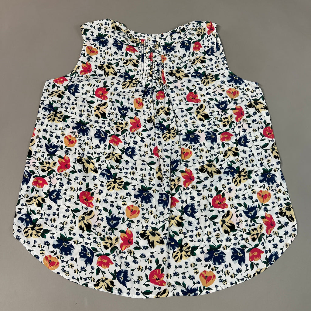 CHELSEA & THEODORE Sleeveless Blouse Women's Size XXL Bash Floral White 2165072 (NEW)