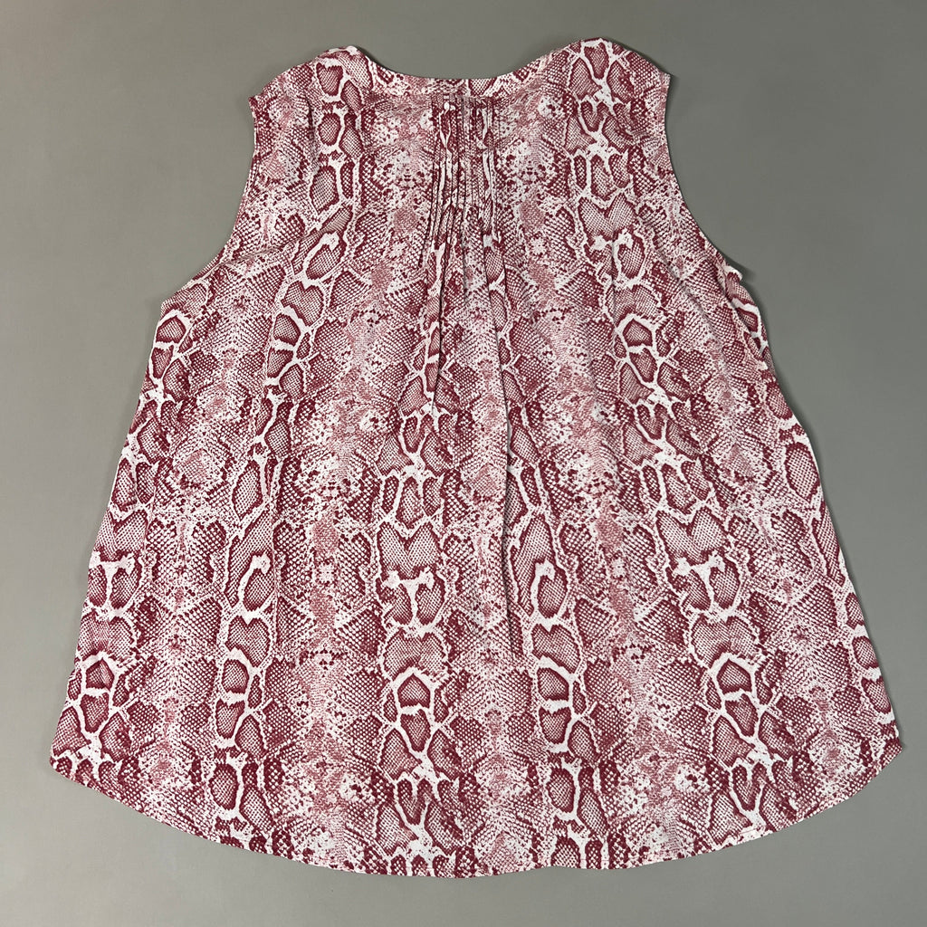CHELSEA & THEODORE Sleeveless Blouse Women's Size XL Pink Python 2165072 (NEW)