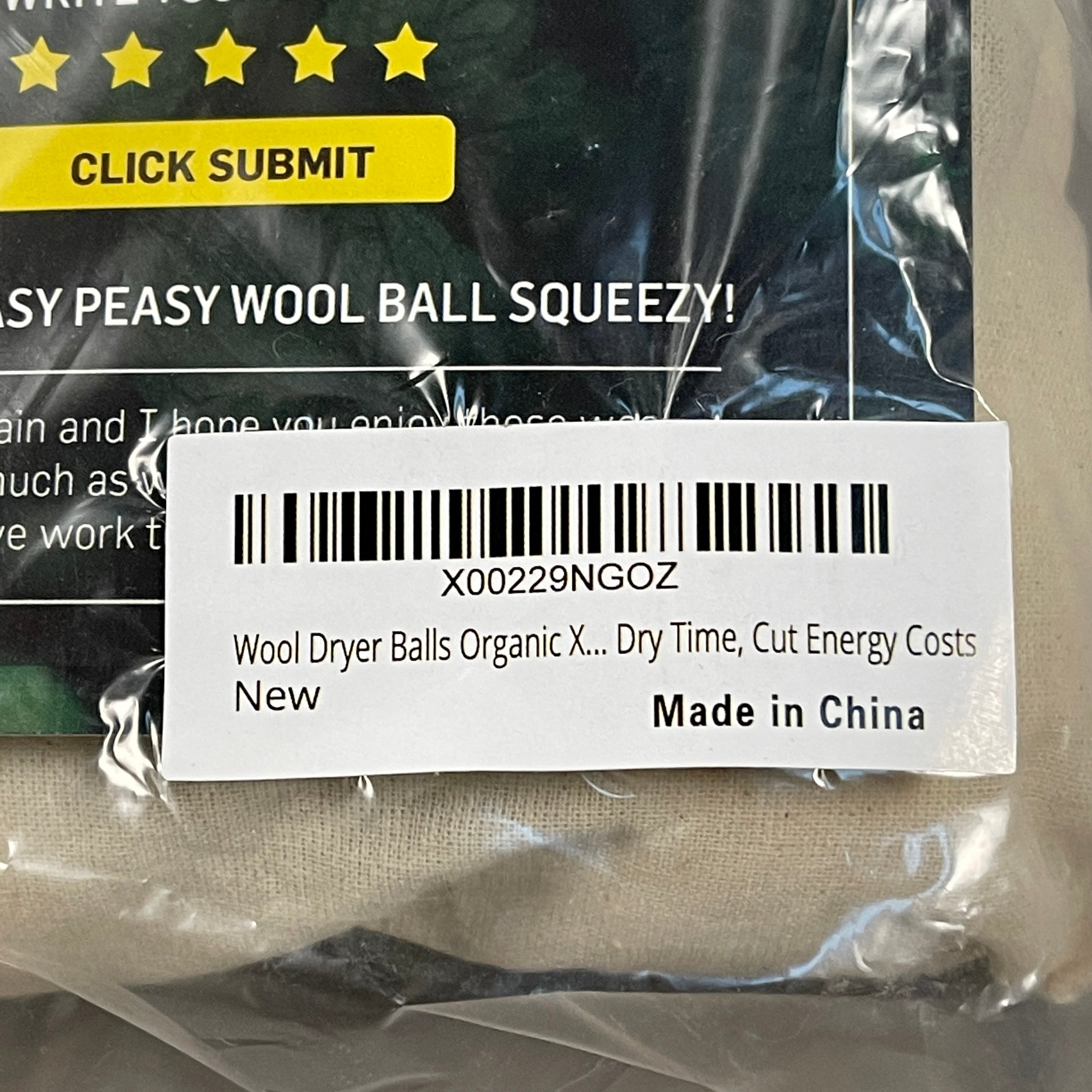 ECOIGY Handmade Wool Dryer Balls 100% New Zealand Wool Set of 6 White XL (New)