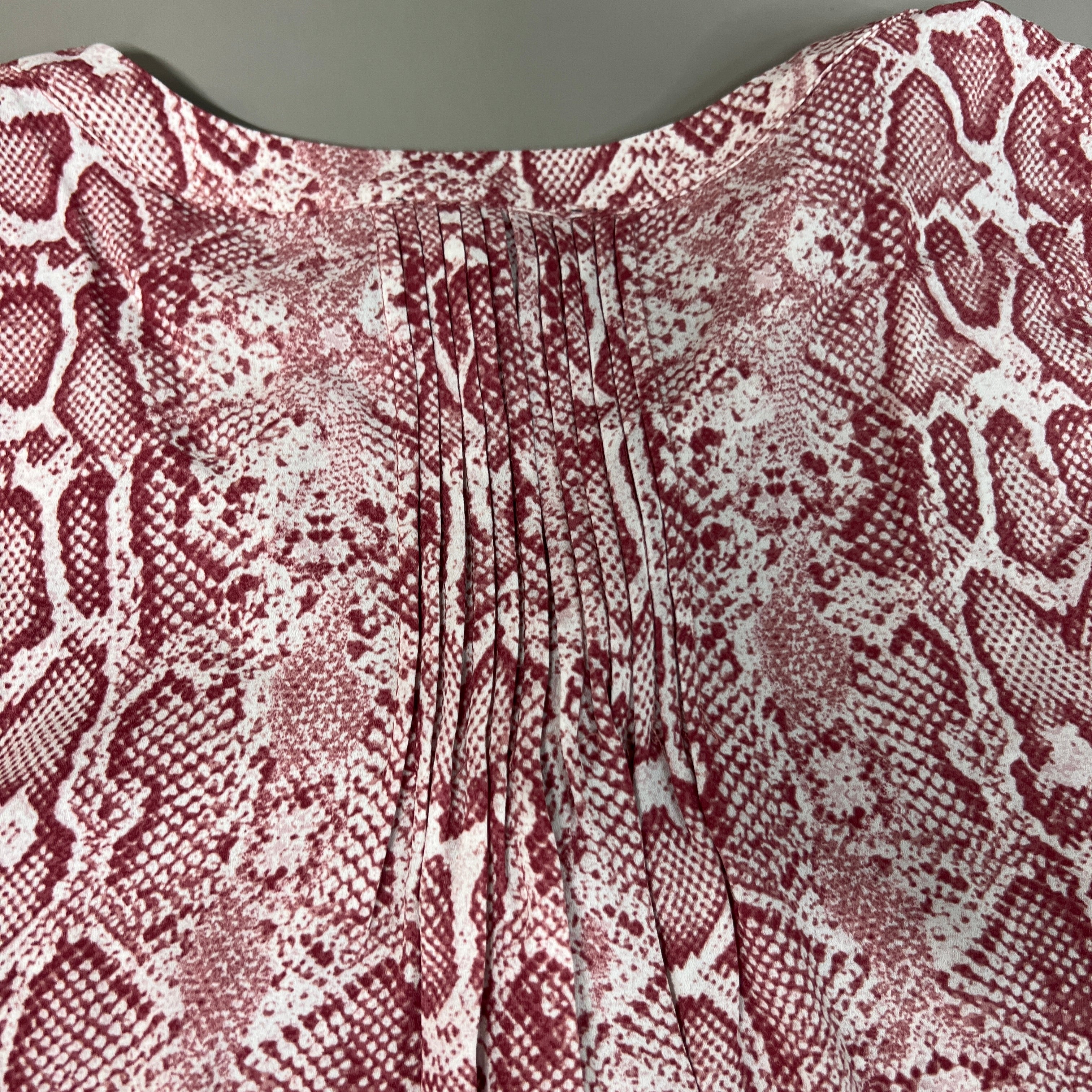 CHELSEA & THEODORE Sleeveless Blouse Women's Size XL Pink Python 2165072 (NEW)