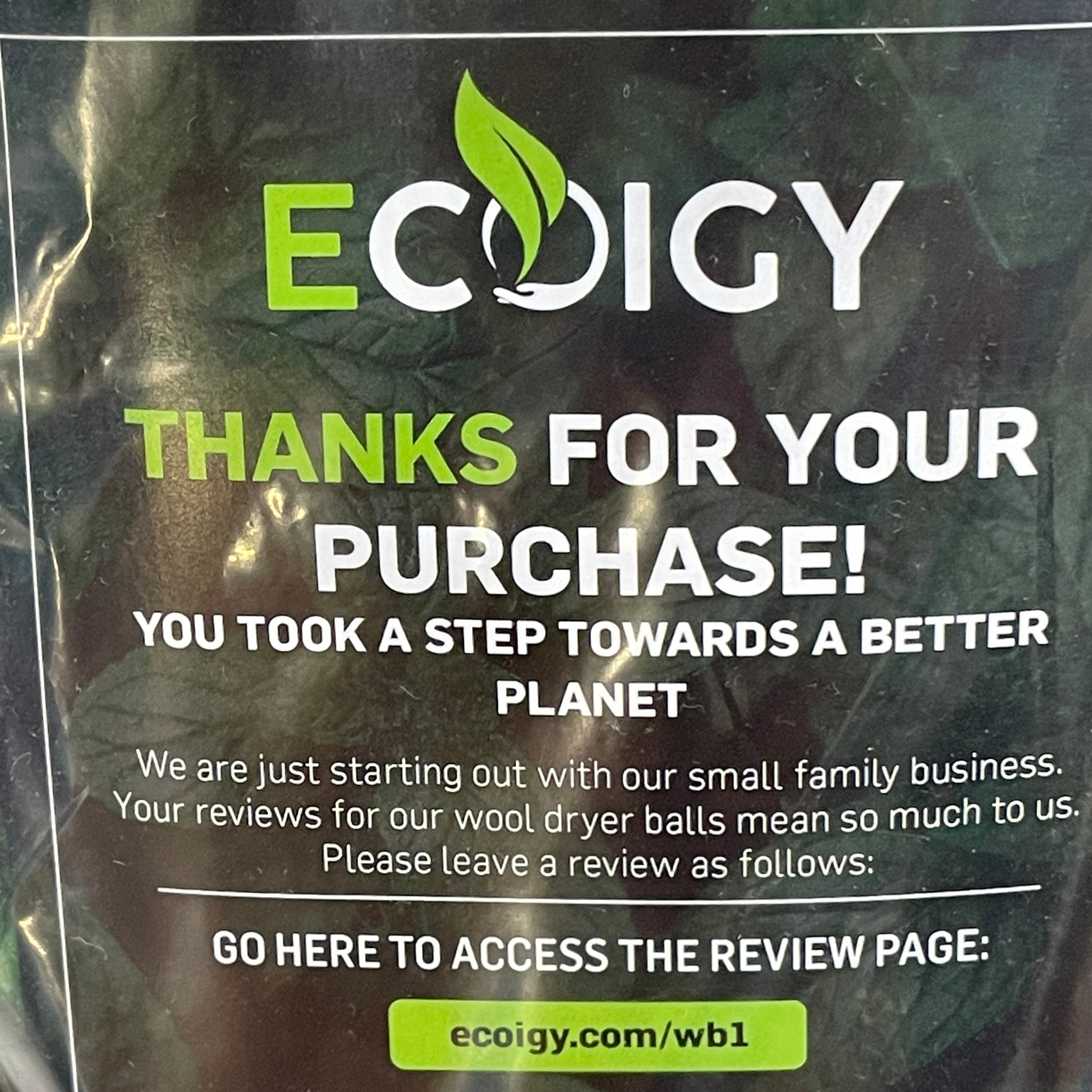 ECOIGY Handmade Wool Dryer Balls 100% New Zealand Wool Set of 6 White XL (New)