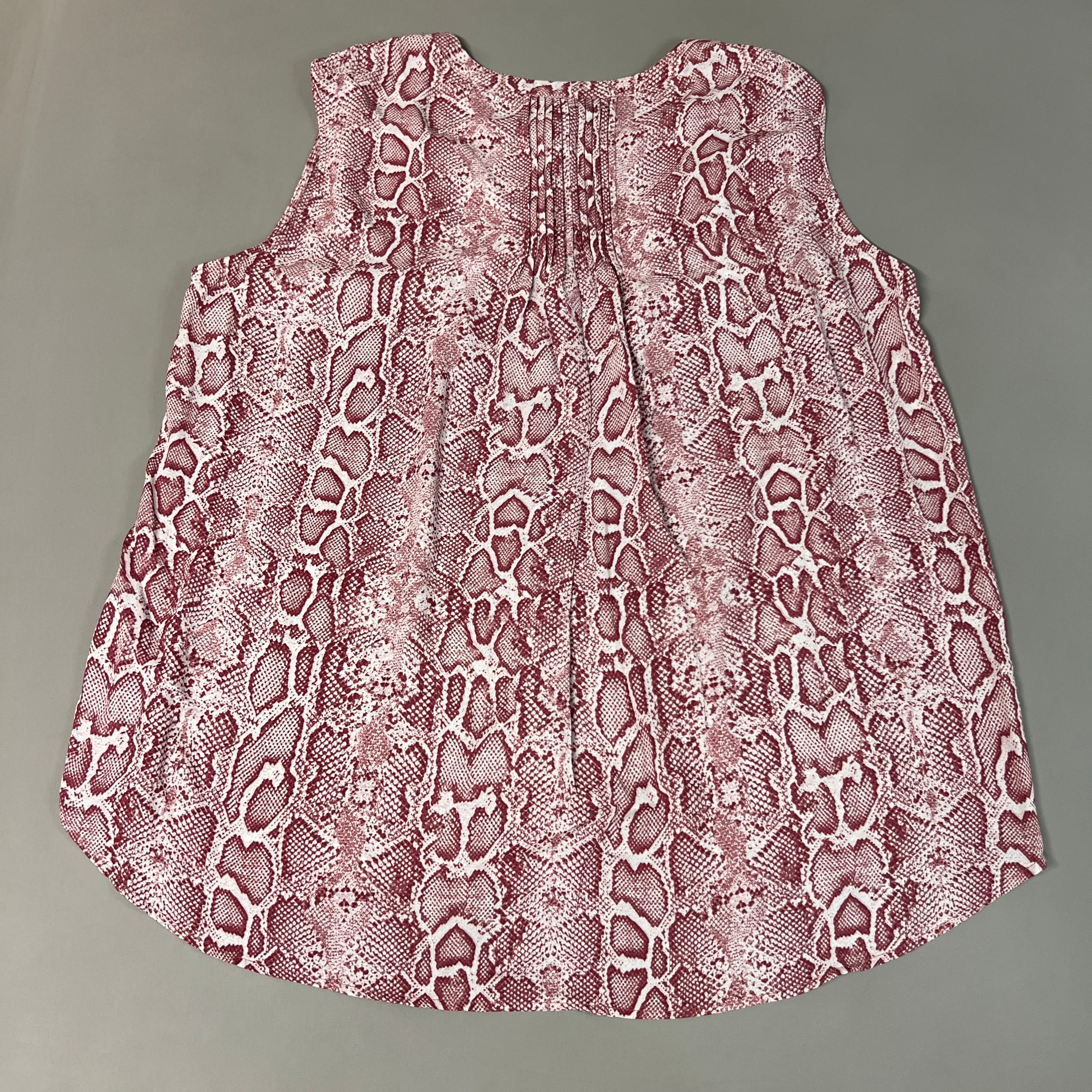 CHELSEA & THEODORE Sleeveless Blouse Women's Size XXL Pink Python 2165072 (NEW)