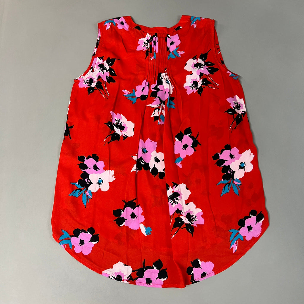 CHELSEA & THEODORE Sleeveless Blouse Women's Size S Red Floral Paisley 2165072 (NEW)