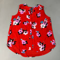 CHELSEA & THEODORE Sleeveless Blouse Women's Size XL Red Floral Paisley 2165072 (NEW)