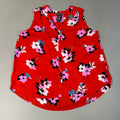 CHELSEA & THEODORE Sleeveless Blouse Women's Size XXL Red Floral Paisley 2165072 (NEW)