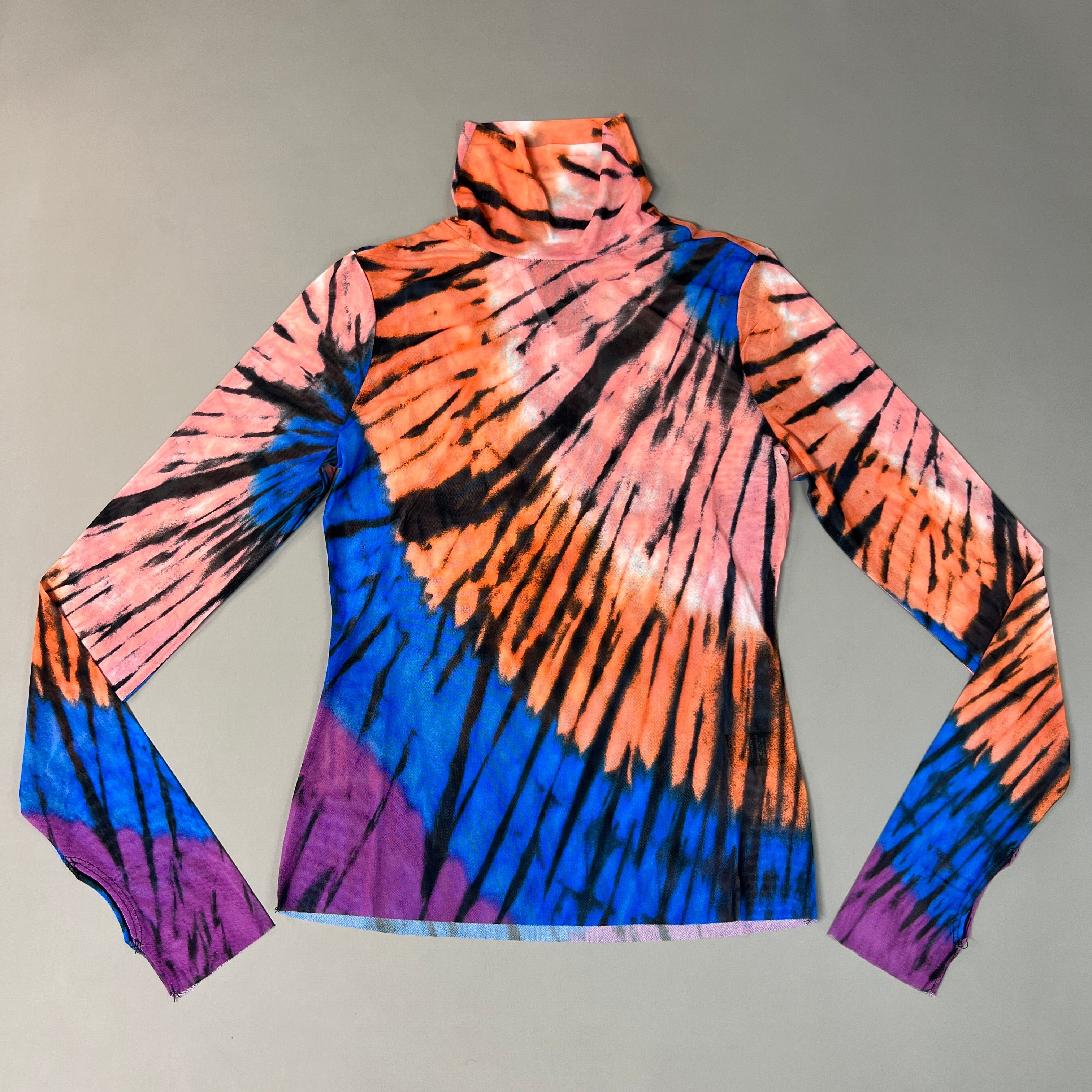 AFRM Zadie Turtleneck Pullover w/Thumb Holes Women's L Blue Halo Placement AET028103AU21 (New)