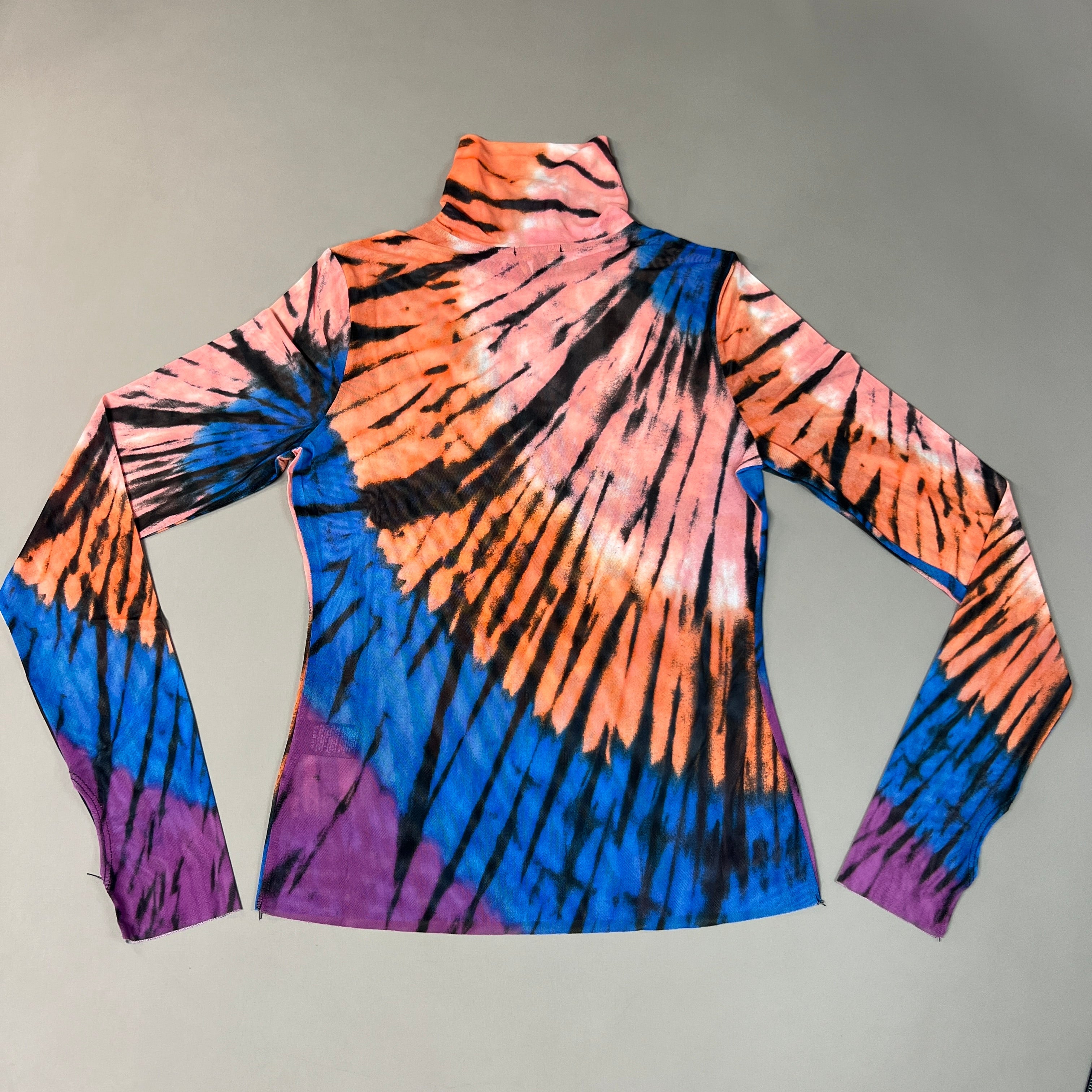 AFRM Zadie Turtleneck Pullover w/Thumb Holes Women's L Blue Halo Placement AET028103AU21 (New)