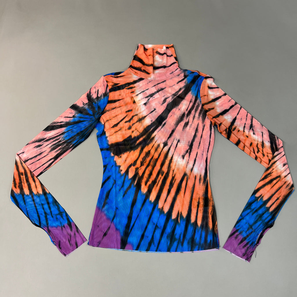 AFRM Zadie Turtleneck Pullover w/Thumb Holes Women's S Blue Halo Placement AET028103AU21 (New)