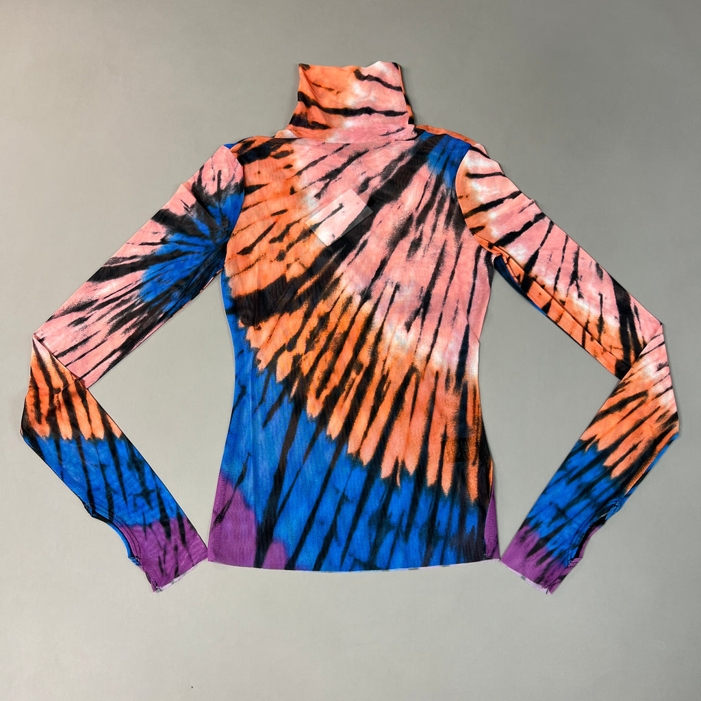 AFRM Zadie Turtleneck Pullover w/Thumb Holes Women's XS Blue Halo Placement AET028103AU21 (New)