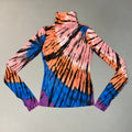 AFRM Zadie Turtleneck Pullover w/Thumb Holes Women's XS Blue Halo Placement AET028103AU21 (New)