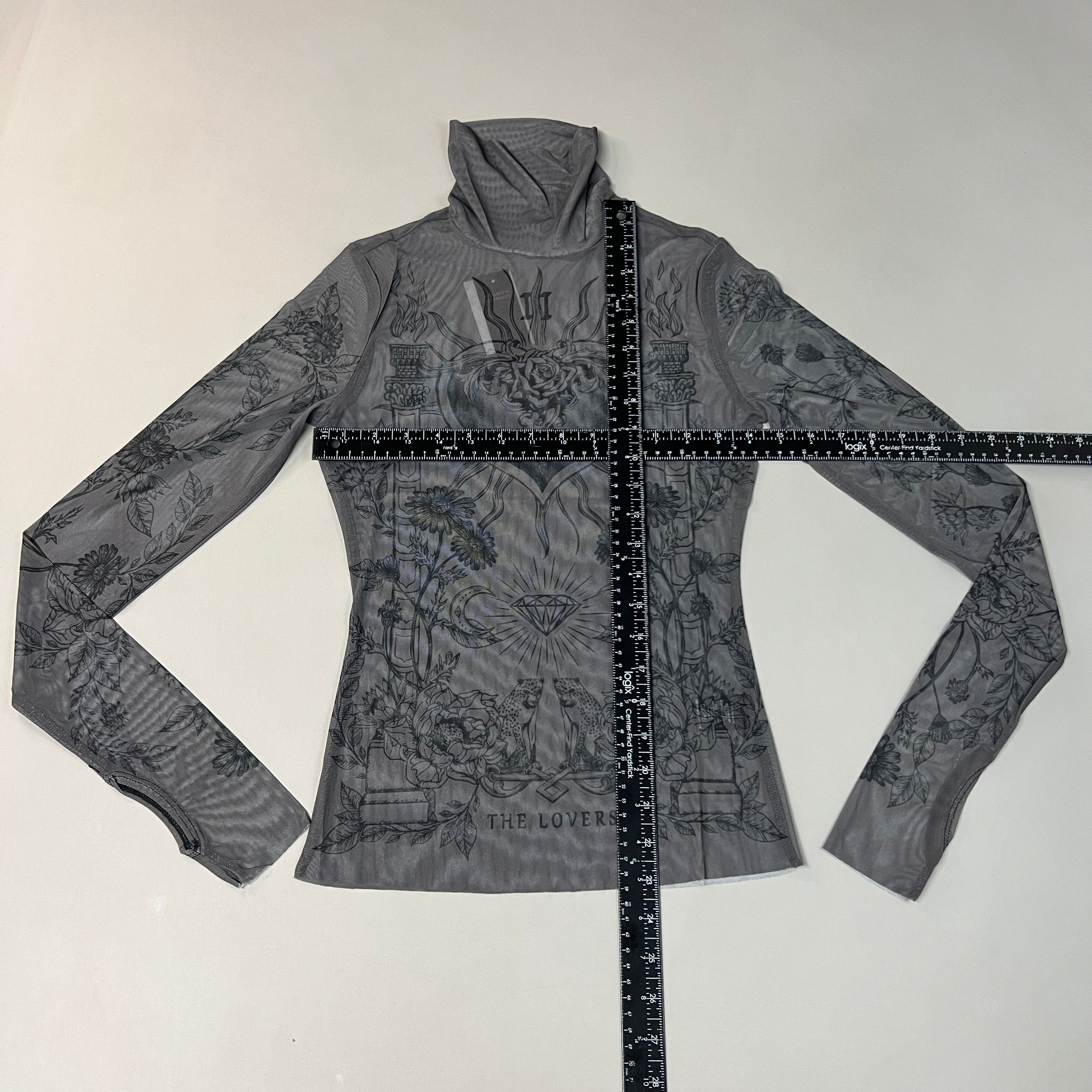 AFRM Zadie Turtleneck Pullover w/Thumb Holes Women's S Noir Tarot Card AET028103AU21 (New)