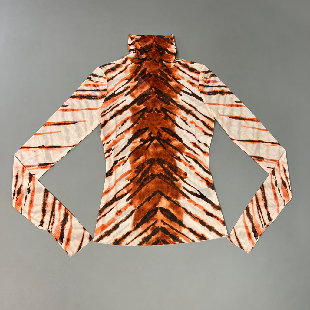 AFRM Zadie Turtleneck Pullover w/Thumb Holes Women's S Placement Tiger AET028103AU21 (New)