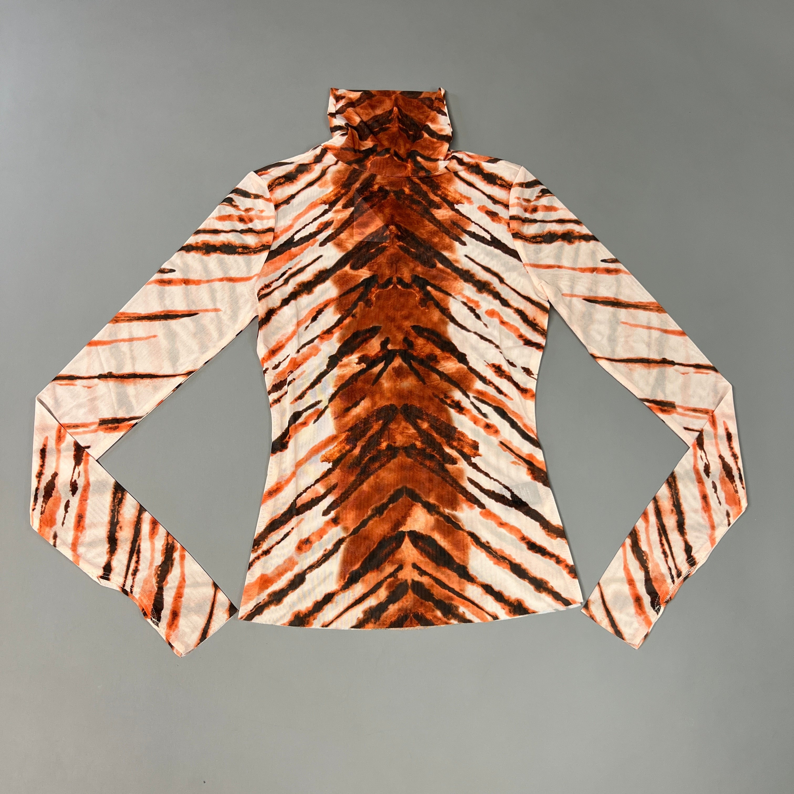 AFRM Zadie Turtleneck Pullover w/Thumb Holes Women's S Placement Tiger AET028103AU21 (New)