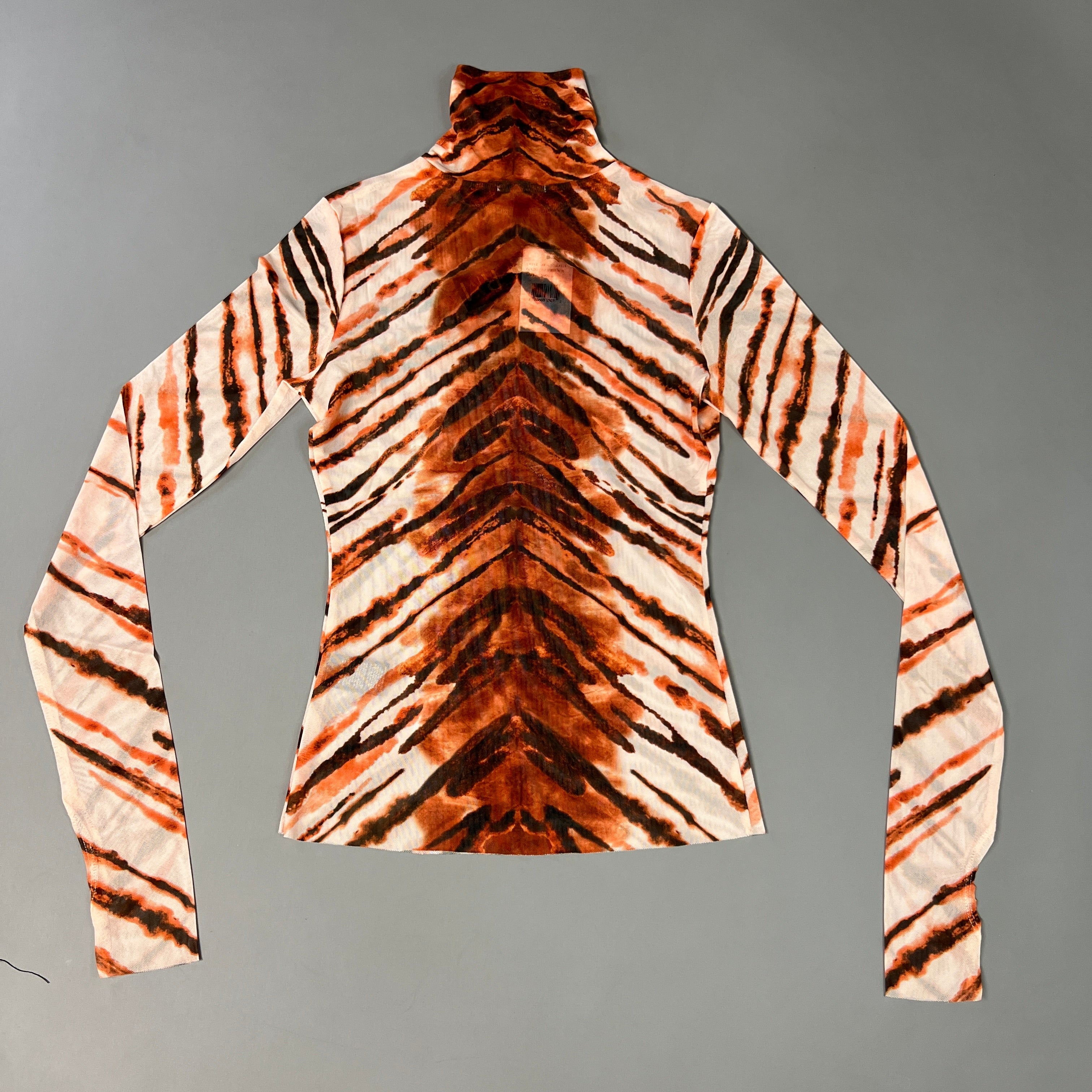 AFRM Zadie Turtleneck Pullover w/Thumb Holes Women's S Placement Tiger AET028103AU21 (New)