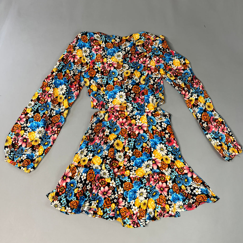 AFRM X Revolve Monna Sike Cutouts Mini Dress Women's XS Multi Wildflower AED020544 (New)