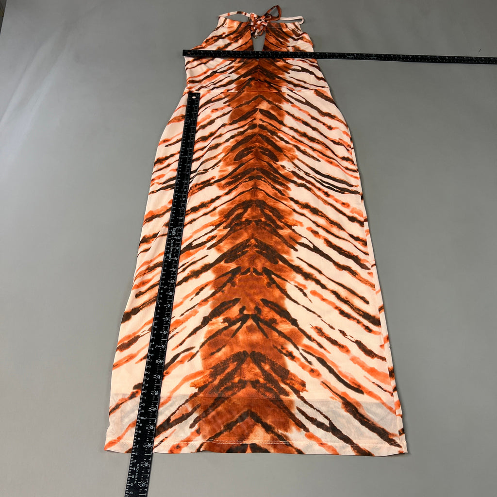 AFRM X Revolve Kalina Halter Mesh Mini Dress Women's M Placement Tiger AED021762 (New)