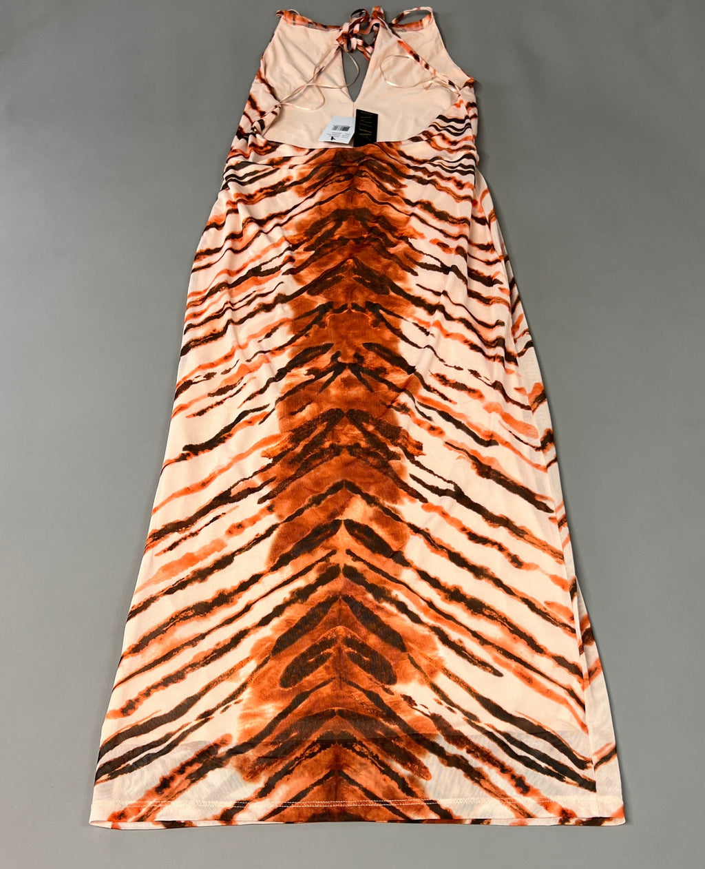 AFRM X Revolve Kalina Halter Mesh Mini Dress Women's M Placement Tiger AED021762 (New)