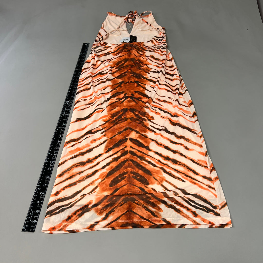 AFRM X Revolve Kalina Halter Mesh Mini Dress Women's M Placement Tiger AED021762 (New)