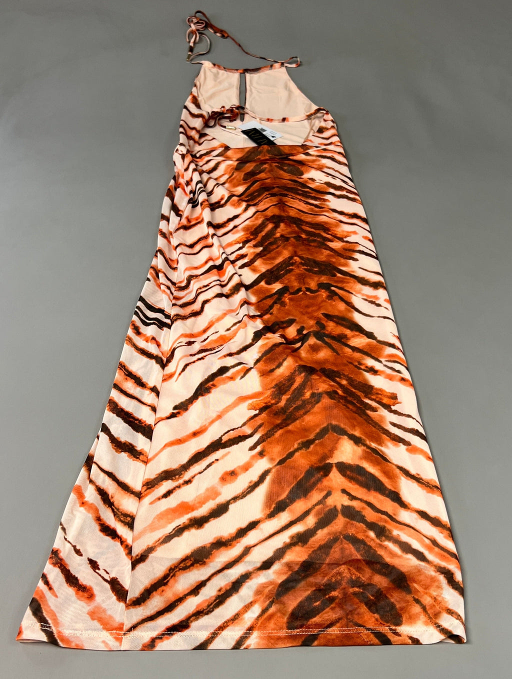 AFRM X Revolve Kalina Halter Mesh Mini Dress Women's XS Placement Tiger AED021762 (New)