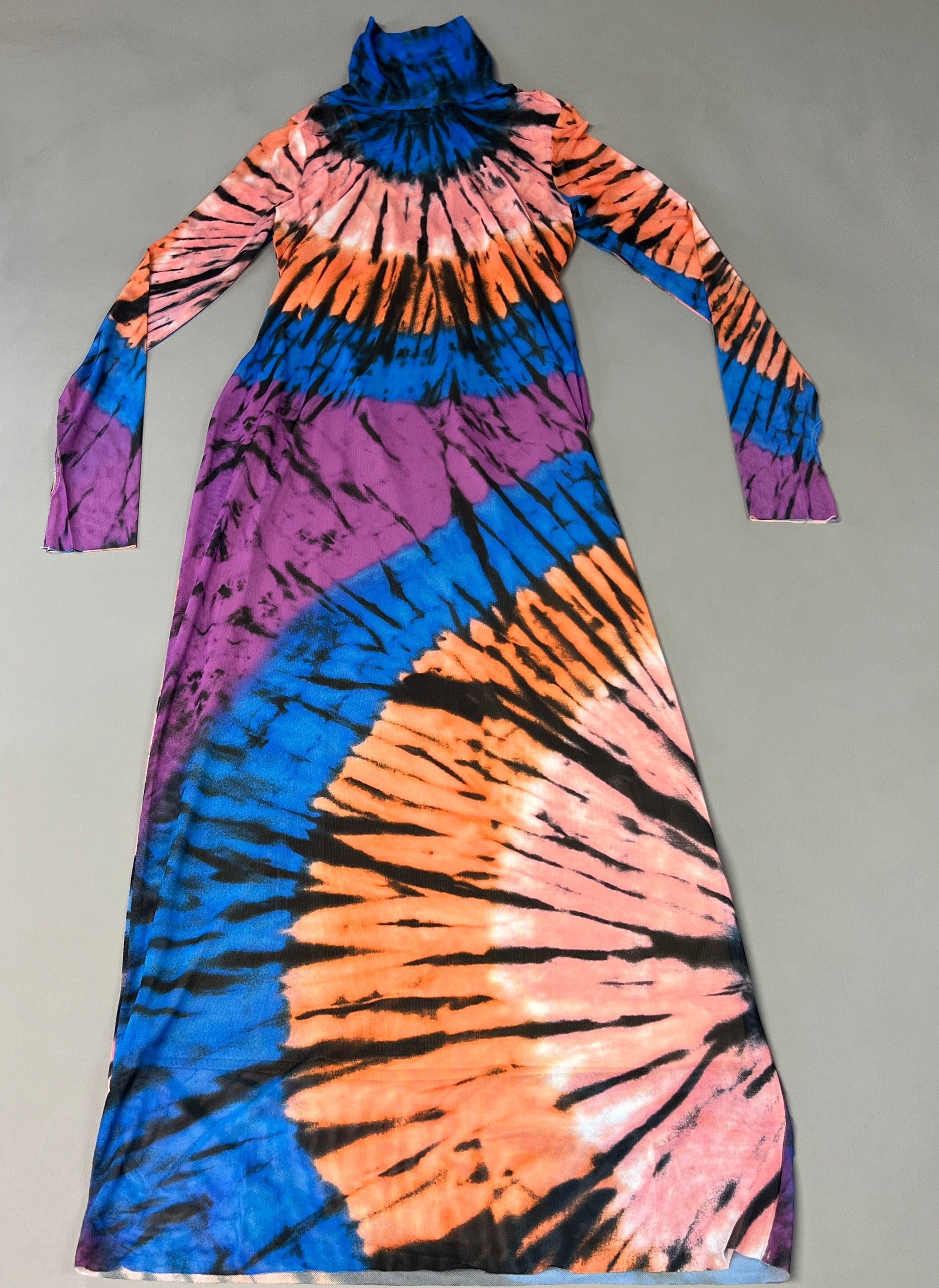AFRM X Revolve Shalene Mesh Dress W/V Neck Lining Women's XS Blue Halo Placement AED019902VAU18