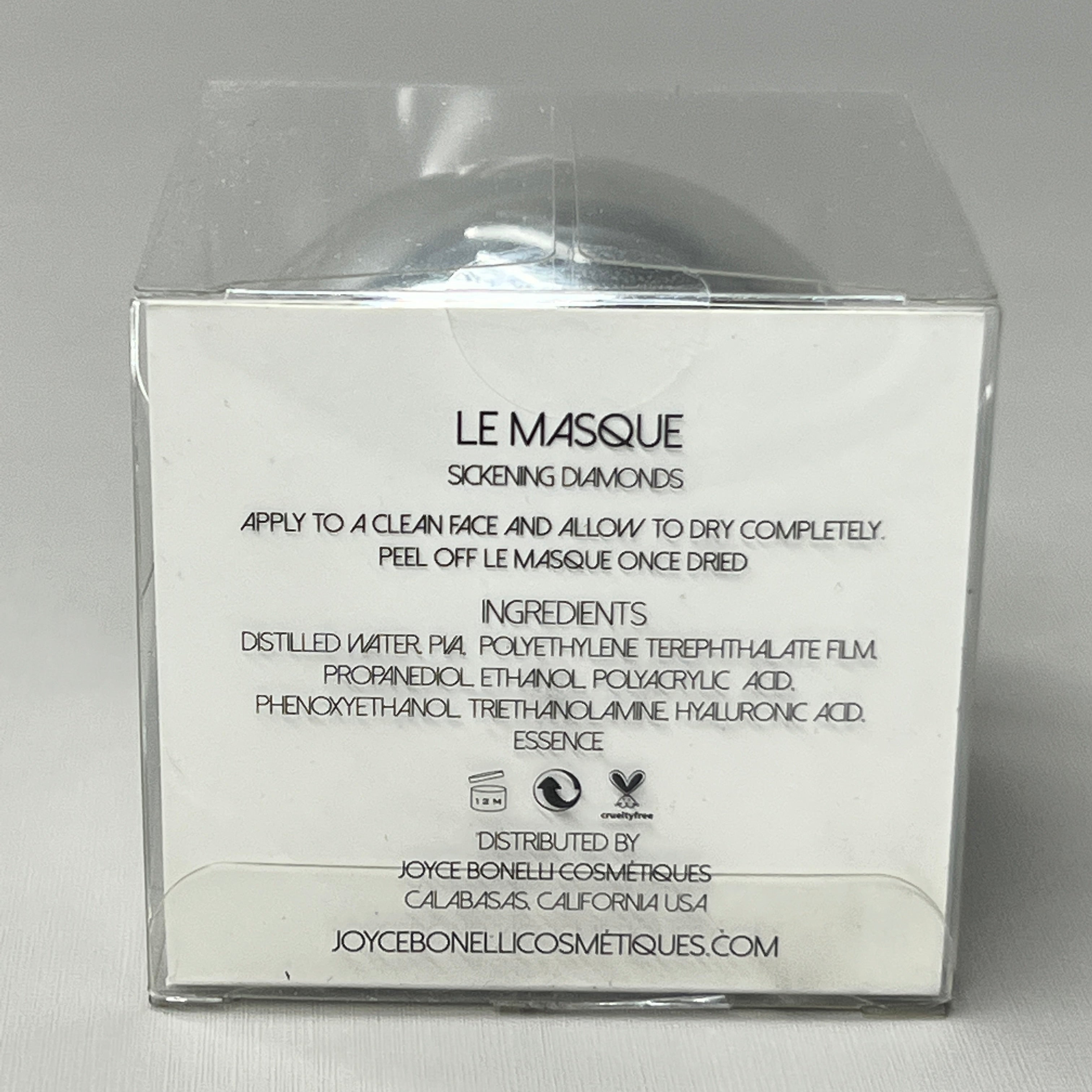 LE MASQUE Sickening Diamonds Peelable Glitter Mask 1 oz (NEW)
