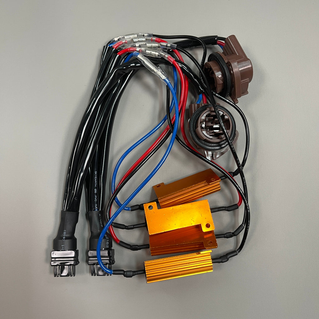 iJDMTOY LED Turn Signal/Brake Light Hyper Flash/Bulb Out Fix Wiring 3157 4157 (New)