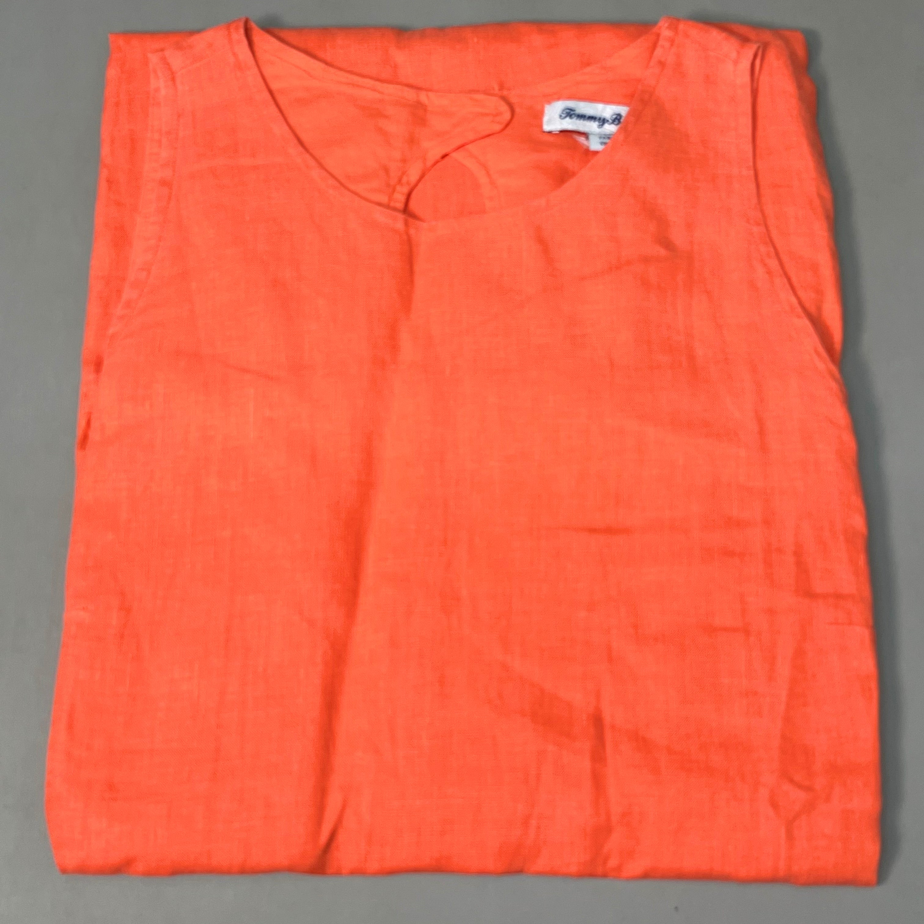 TOMMY BAHAMA Two Palms Linen Shift Short Dress Sz XS Burnt Coral TW615379 (New)