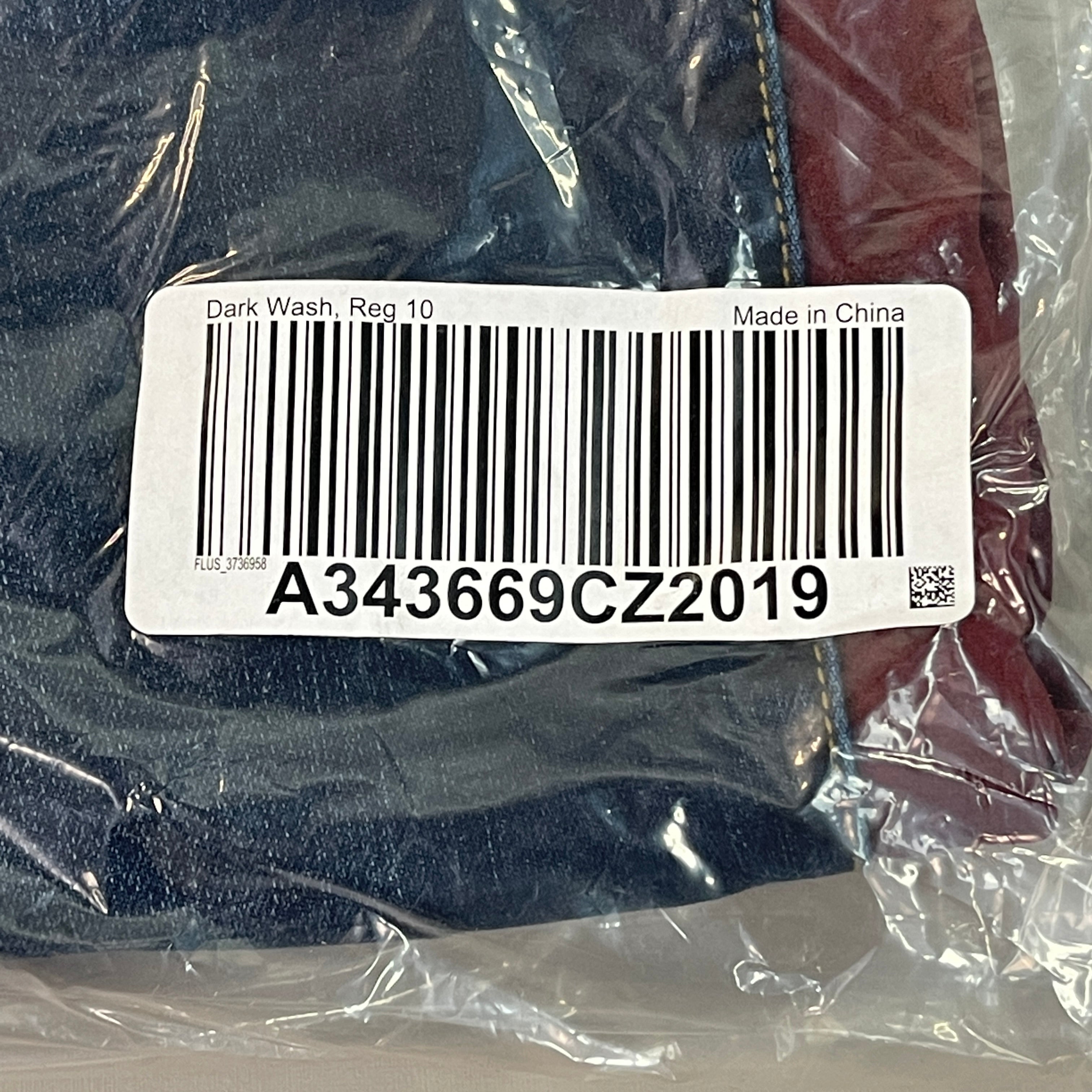 CLINTON KELLY Frayed Hem Jeans Women's Sz 10 Regular Dark Wash, Maroon Striped Side(New)