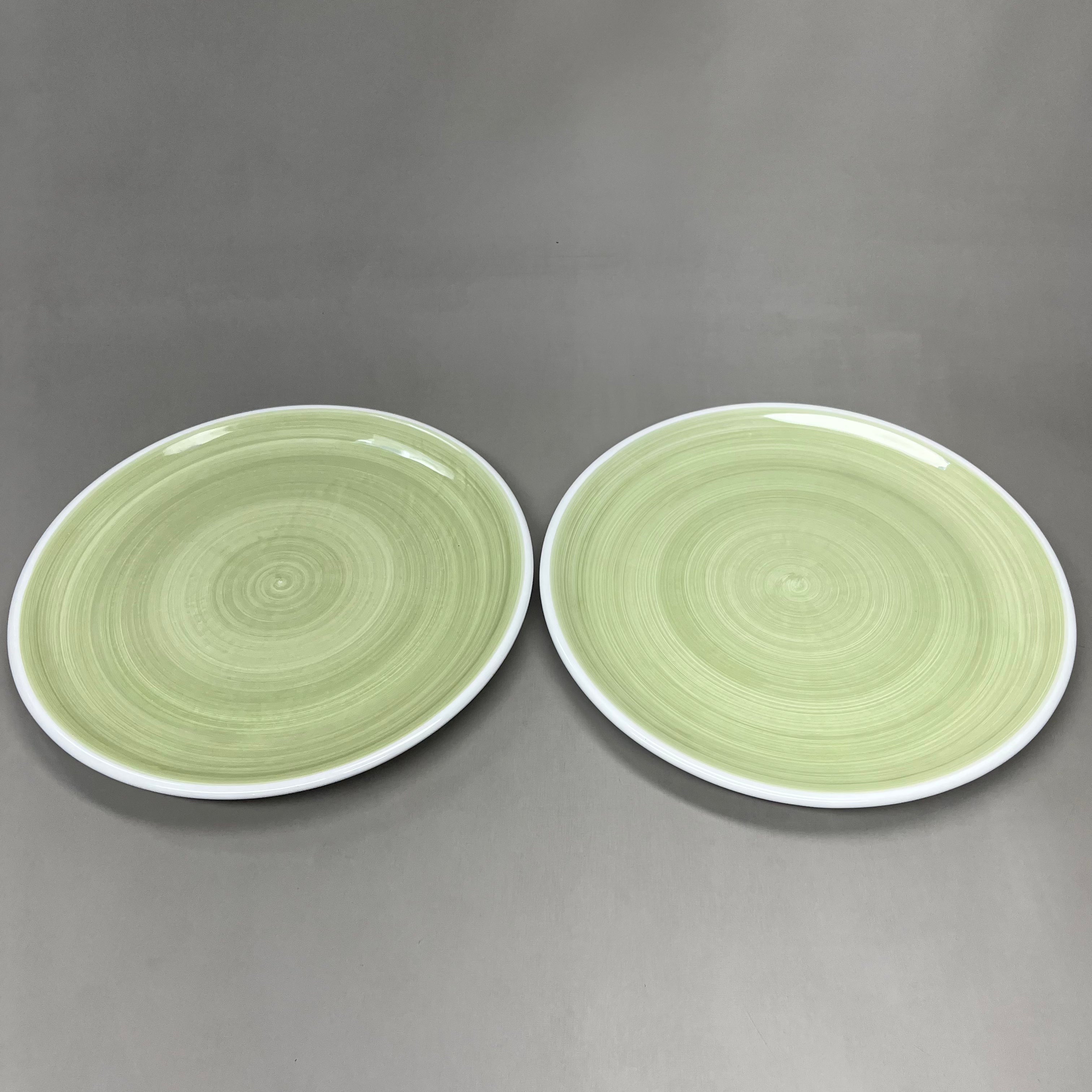 SUMMERHILL & BISHOP LOT OF 2! Ceramic Dinner Plate Season Green, 11.5 in Diam. (New)