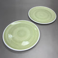SUMMERHILL & BISHOP LOT OF 2! Ceramic Dinner Plate Season Green, 11.5 in Diam. (New)
