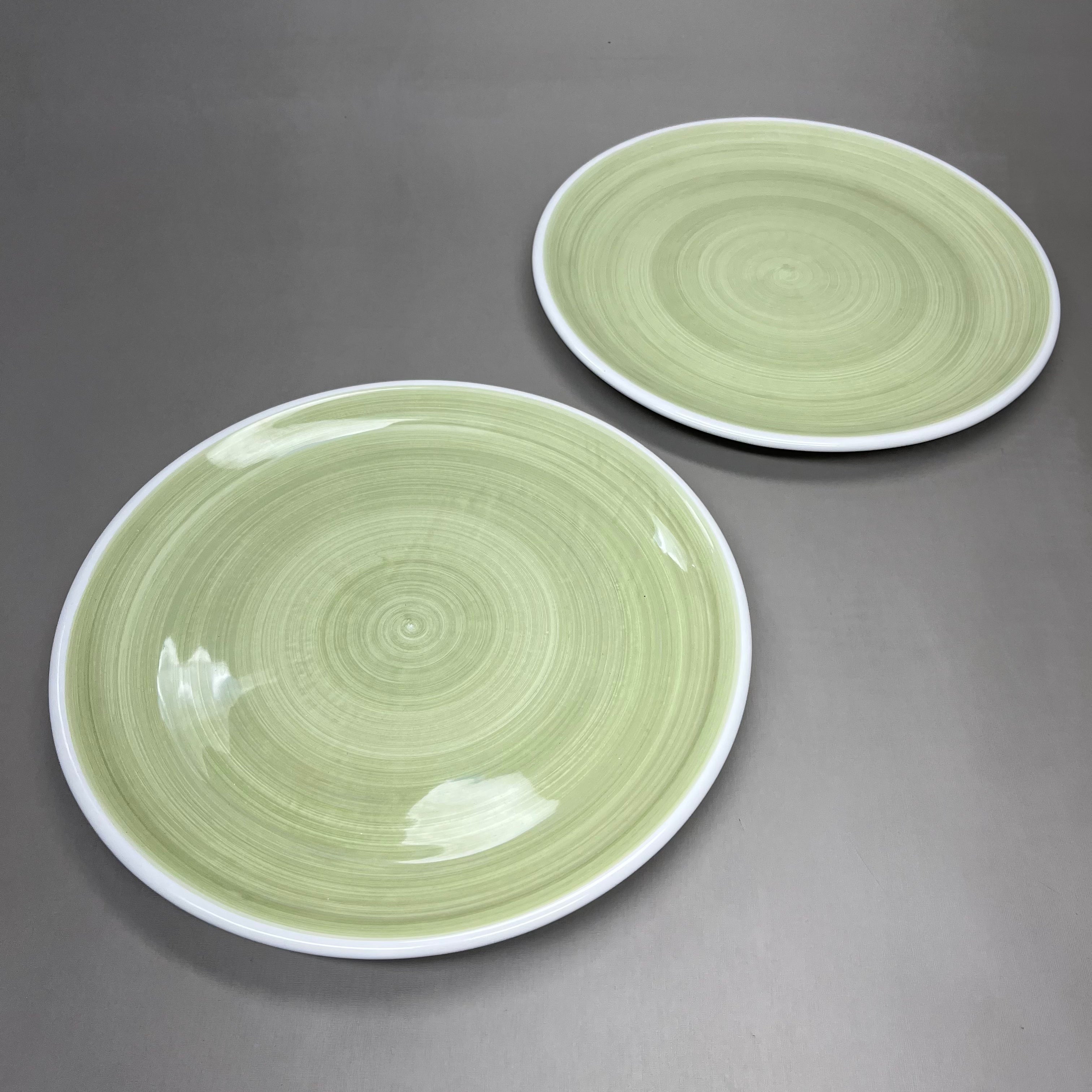SUMMERHILL & BISHOP LOT OF 2! Ceramic Dinner Plate Season Green, 11.5 in Diam. (New)