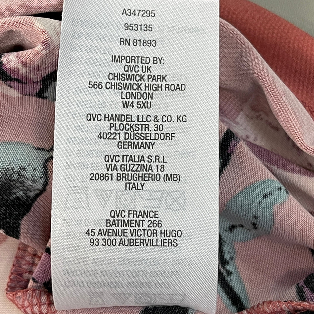 STUDIO BY D&Co Printed Long Sleeve Top Women's Sz S Classic Rose Floral (New)
