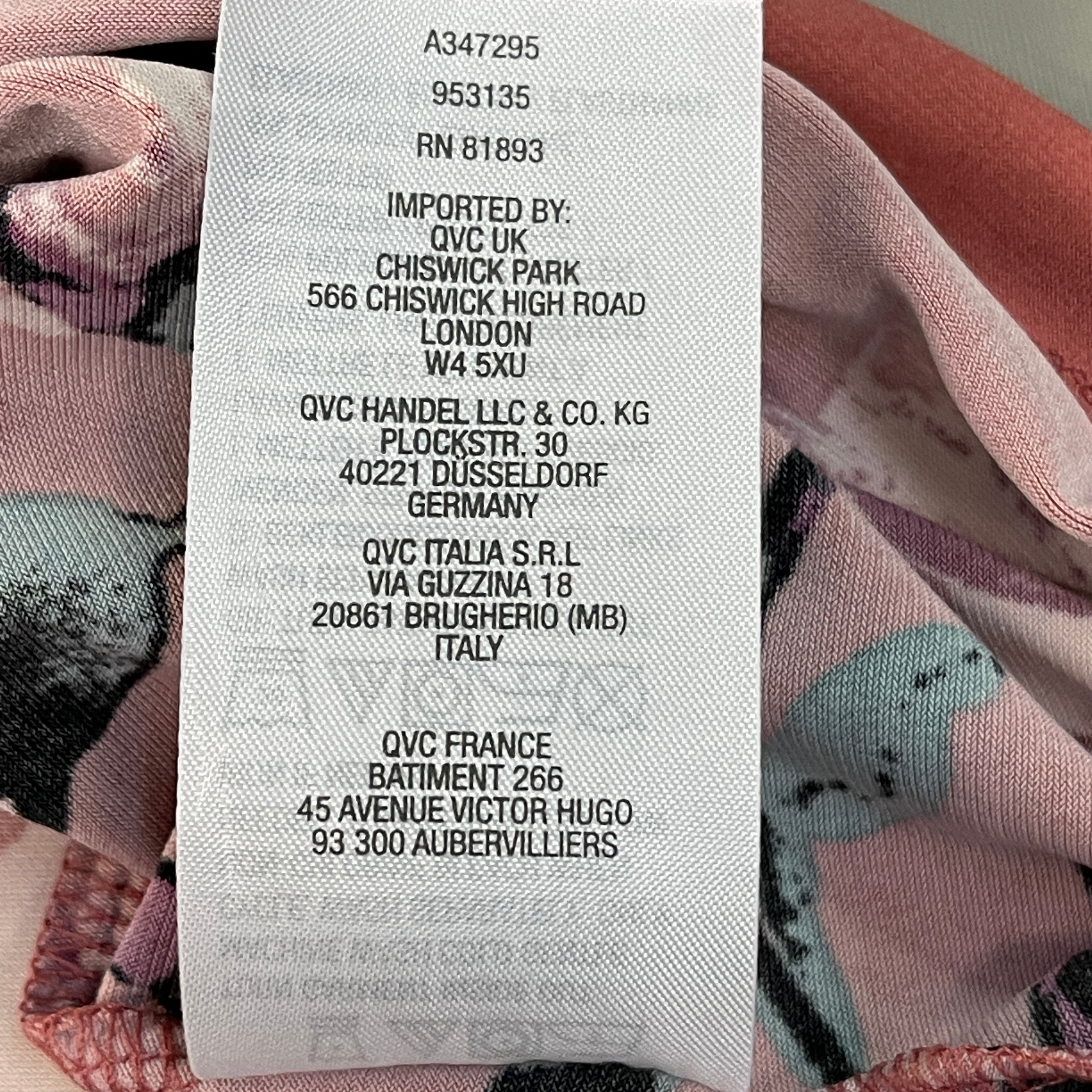 STUDIO BY D&Co Printed Long Sleeve Top Women's Sz S Classic Rose Floral (New)