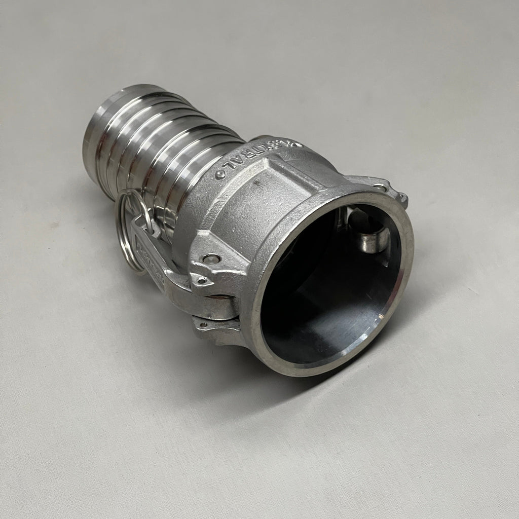 FLEXTRAL Cam & Groove Coupling Lock-On Thread Stainless 2.5" ID F X 1.75" ID M X 5.5" L C200-X (New)