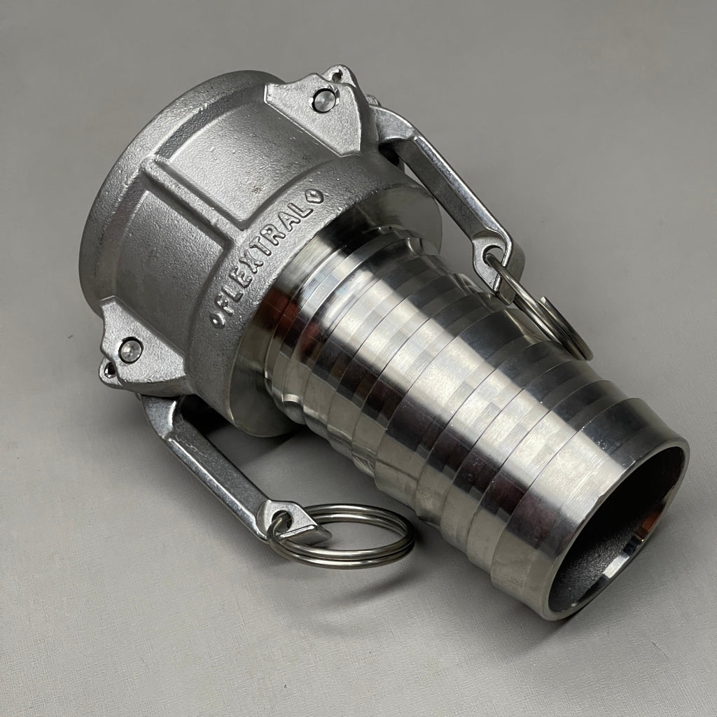 FLEXTRAL Cam & Groove Coupling Lock-On Thread Stainless 2.5" ID F X 1.75" ID M X 5.5" L C200-X (New)