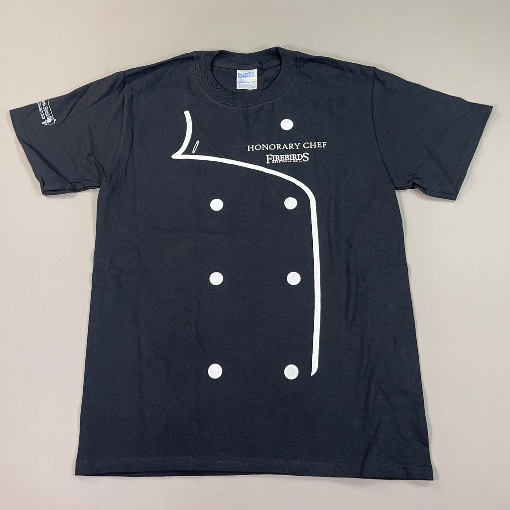 FIREBIRDS Honorary Chef Employee Staff Uniform SS Shirt Youth Sz L Black (New)