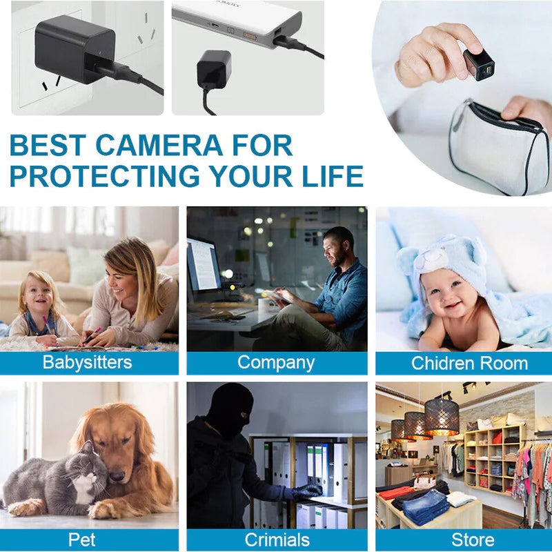 Mini Hidden Camera Home Security Nanny Cam Full HD 1080P DVR Night Vision No Audio