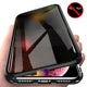 Magnetic Tempered Glass Privacy Metal Case iphone