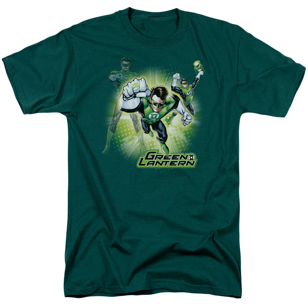 Green Lantern Lantern Burst Mens T Shirt Hunter Green Officially Licensed