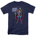 Justice League Protectors Mens T Shirt Navy Blue Officially Licensed