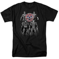 Justice League Shades of Gray Mens T Shirt Black Officially Licensed
