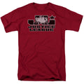 Justice League Justice League Logo Mens T Shirt Cardinal Officially Licensed