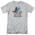 Justice League Team Power Mens T Shirt Athletic Heather Officially Licensed