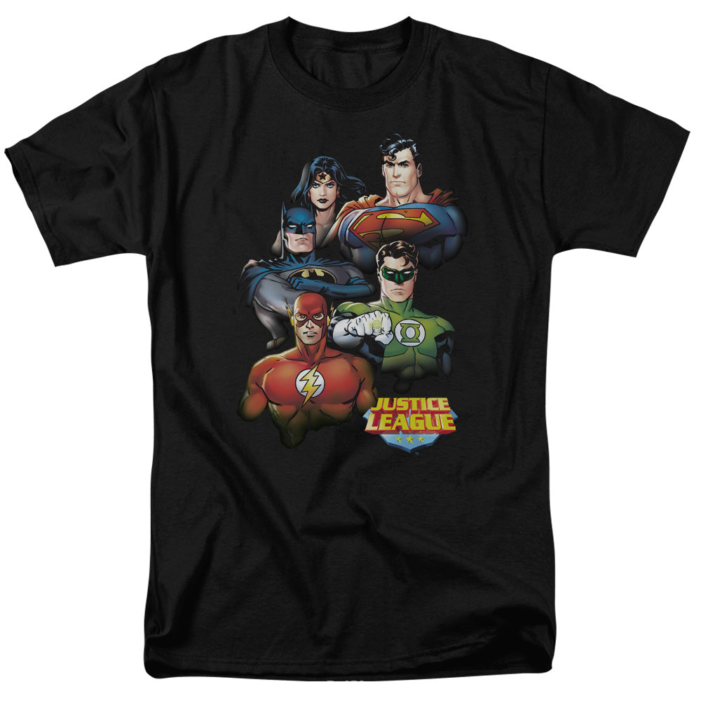 Justice League Group Portrait Mens T Shirt Black Officially Licensed