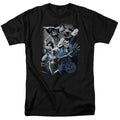 Justice League Galactic Attack Nebula Mens T Shirt Black Officially Licensed