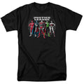 Justice League the Big Five Mens T Shirt Black Officially Licensed