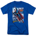 Superman Panels Mens T Shirt Royal Blue Officially Licensed