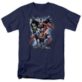 Justice League the Coming Storm Mens T Shirt Navy Blue Officially Licensed
