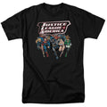 Justice League Charging Justice Mens T Shirt Black Officially Licensed