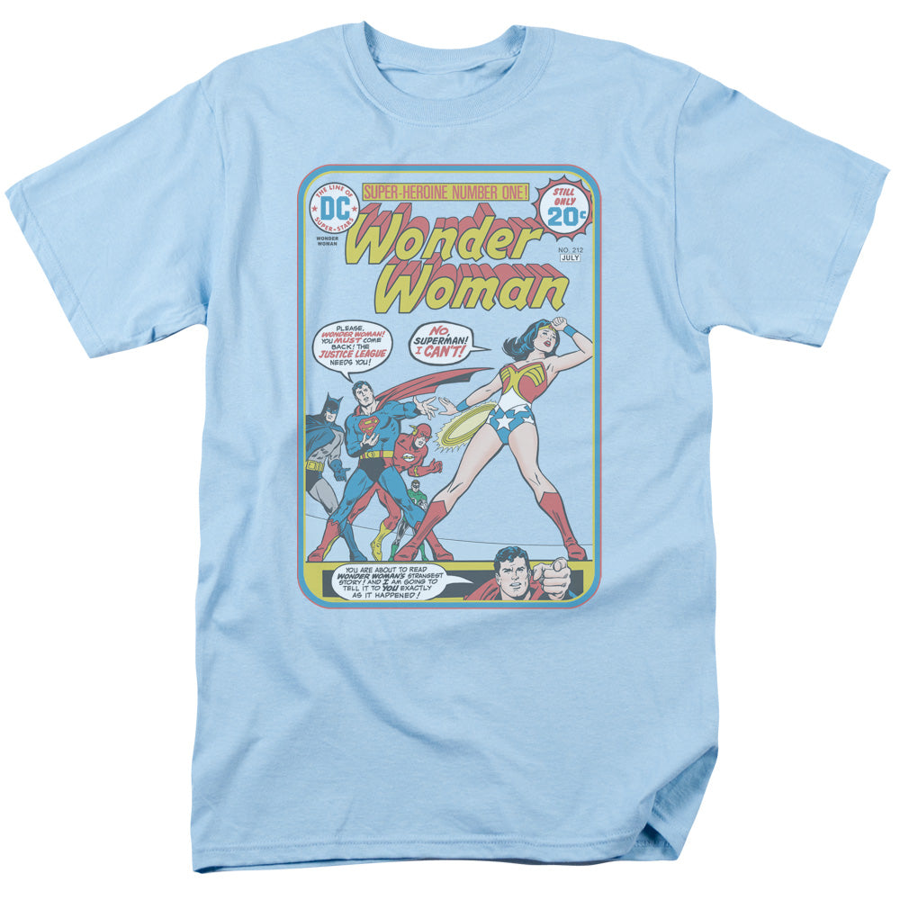 Justice League Wonder Woman #212 Cover Mens T Shirt Light Blue Officially Licensed